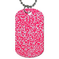 Template Deep Fluorescent Pink Dog Tag (two Sides) by Amaryn4rt