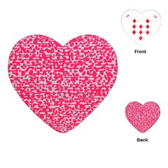 Template Deep Fluorescent Pink Playing Cards (heart)  by Amaryn4rt