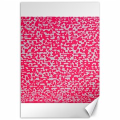 Template Deep Fluorescent Pink Canvas 12  X 18  