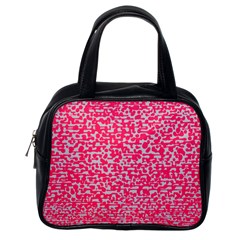 Template Deep Fluorescent Pink Classic Handbags (one Side)