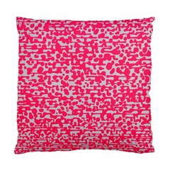 Template Deep Fluorescent Pink Standard Cushion Case (one Side) by Amaryn4rt