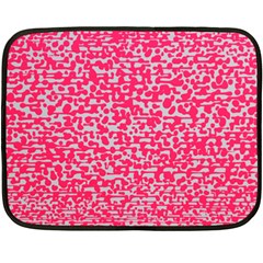 Template Deep Fluorescent Pink Double Sided Fleece Blanket (mini)  by Amaryn4rt