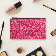 Template Deep Fluorescent Pink Cosmetic Bag (small) 