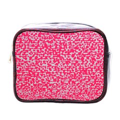 Template Deep Fluorescent Pink Mini Toiletries Bags