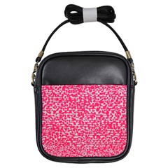 Template Deep Fluorescent Pink Girls Sling Bags