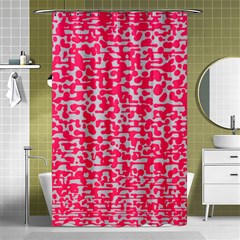 Template Deep Fluorescent Pink Shower Curtain 48  X 72  (small) 