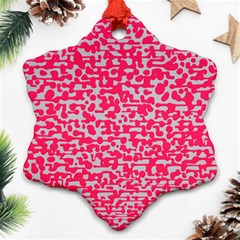 Template Deep Fluorescent Pink Ornament (snowflake)