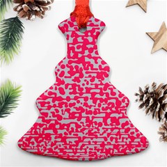 Template Deep Fluorescent Pink Ornament (christmas Tree) 