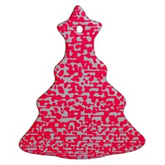 Template Deep Fluorescent Pink Christmas Tree Ornament (two Sides)