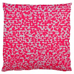 Template Deep Fluorescent Pink Large Cushion Case (one Side)