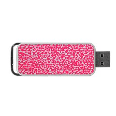 Template Deep Fluorescent Pink Portable Usb Flash (one Side)