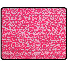 Template Deep Fluorescent Pink Double Sided Fleece Blanket (medium)  by Amaryn4rt