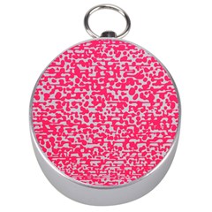 Template Deep Fluorescent Pink Silver Compasses by Amaryn4rt