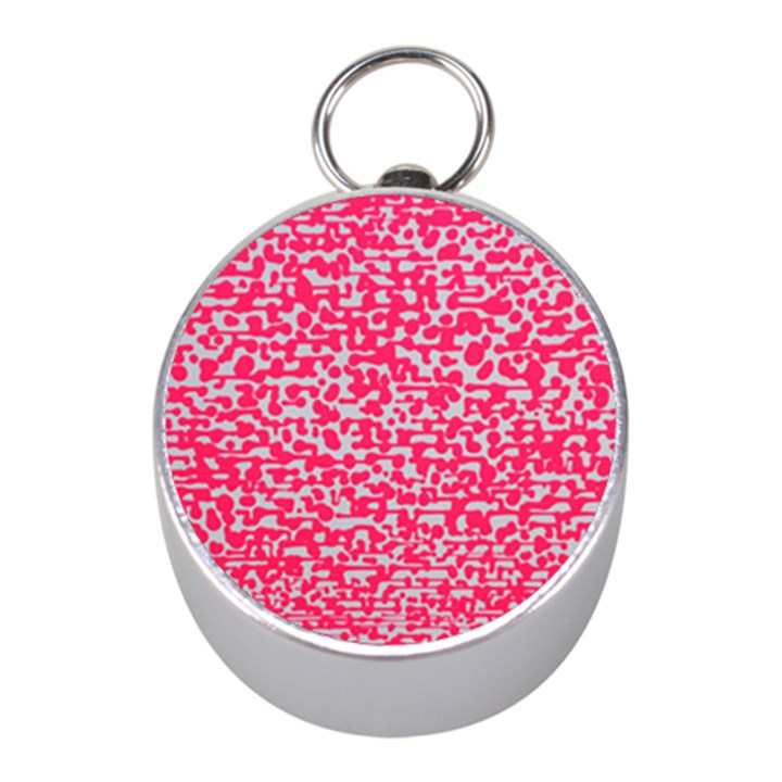 Template Deep Fluorescent Pink Mini Silver Compasses