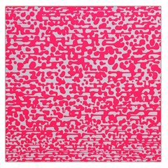 Template Deep Fluorescent Pink Large Satin Scarf (square)