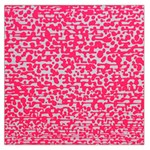 Template Deep Fluorescent Pink Large Satin Scarf (Square) Front