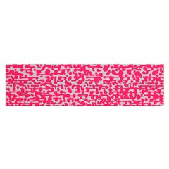 Template Deep Fluorescent Pink Satin Scarf (oblong)