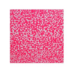 Template Deep Fluorescent Pink Small Satin Scarf (square)