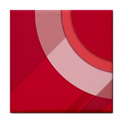 Red Material Design Tile Coasters