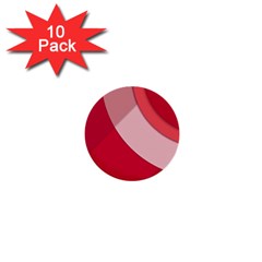 Red Material Design 1  Mini Buttons (10 Pack) 