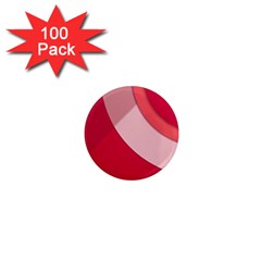 Red Material Design 1  Mini Magnets (100 Pack) 