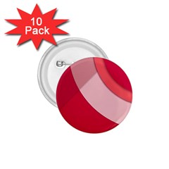 Red Material Design 1 75  Buttons (10 Pack)