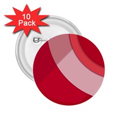 Red Material Design 2 25  Buttons (10 Pack) 