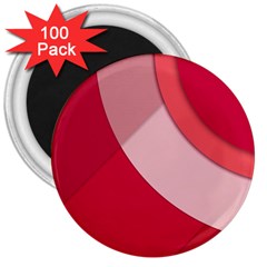 Red Material Design 3  Magnets (100 Pack)