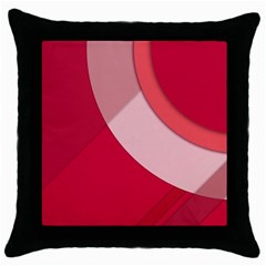 Red Material Design Throw Pillow Case (black) by Amaryn4rt