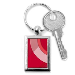 Red Material Design Key Chains (rectangle) 