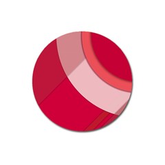 Red Material Design Magnet 3  (round)