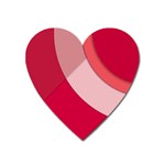 Red Material Design Heart Magnet Front