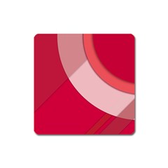 Red Material Design Square Magnet