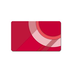 Red Material Design Magnet (name Card) by Amaryn4rt