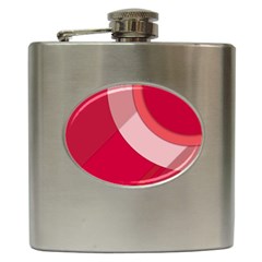 Red Material Design Hip Flask (6 Oz) by Amaryn4rt