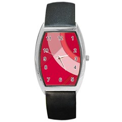 Red Material Design Barrel Style Metal Watch