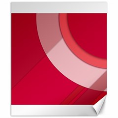 Red Material Design Canvas 8  X 10 