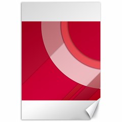 Red Material Design Canvas 24  X 36 