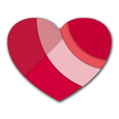 Red Material Design Heart Mousepads by Amaryn4rt