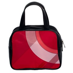 Red Material Design Classic Handbags (2 Sides)