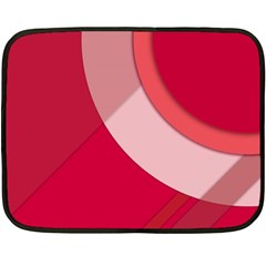 Red Material Design Double Sided Fleece Blanket (mini) 