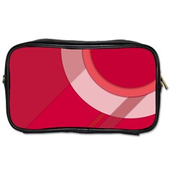 Red Material Design Toiletries Bags