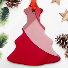 Red Material Design Ornament (christmas Tree) 