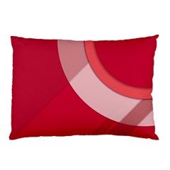 Red Material Design Pillow Case (two Sides)