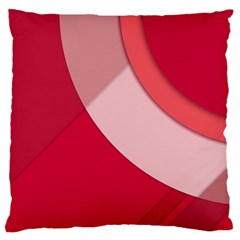 Red Material Design Large Cushion Case (one Side)