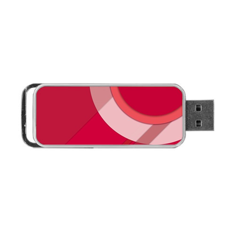 Red Material Design Portable USB Flash (One Side)