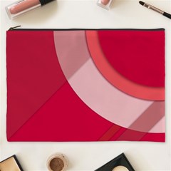 Red Material Design Cosmetic Bag (xxxl)  by Amaryn4rt