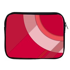 Red Material Design Apple Ipad 2/3/4 Zipper Cases