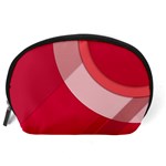 Red Material Design Accessory Pouches (Large)  Back