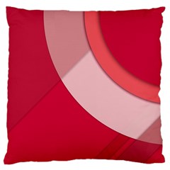 Red Material Design Large Flano Cushion Case (two Sides) by Amaryn4rt